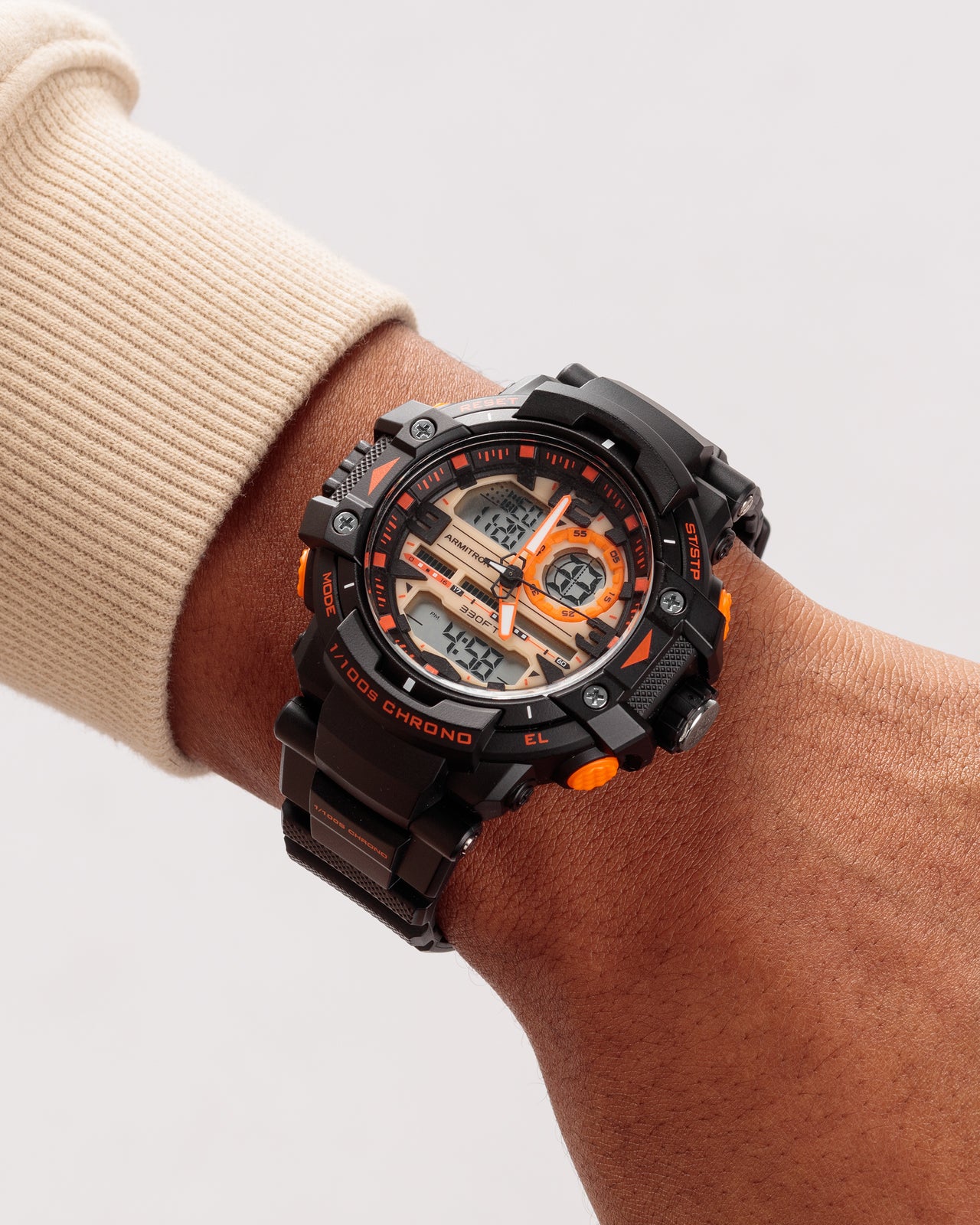 Dualâ„¢ | 52mm, Black/Orange-Men-Armitron