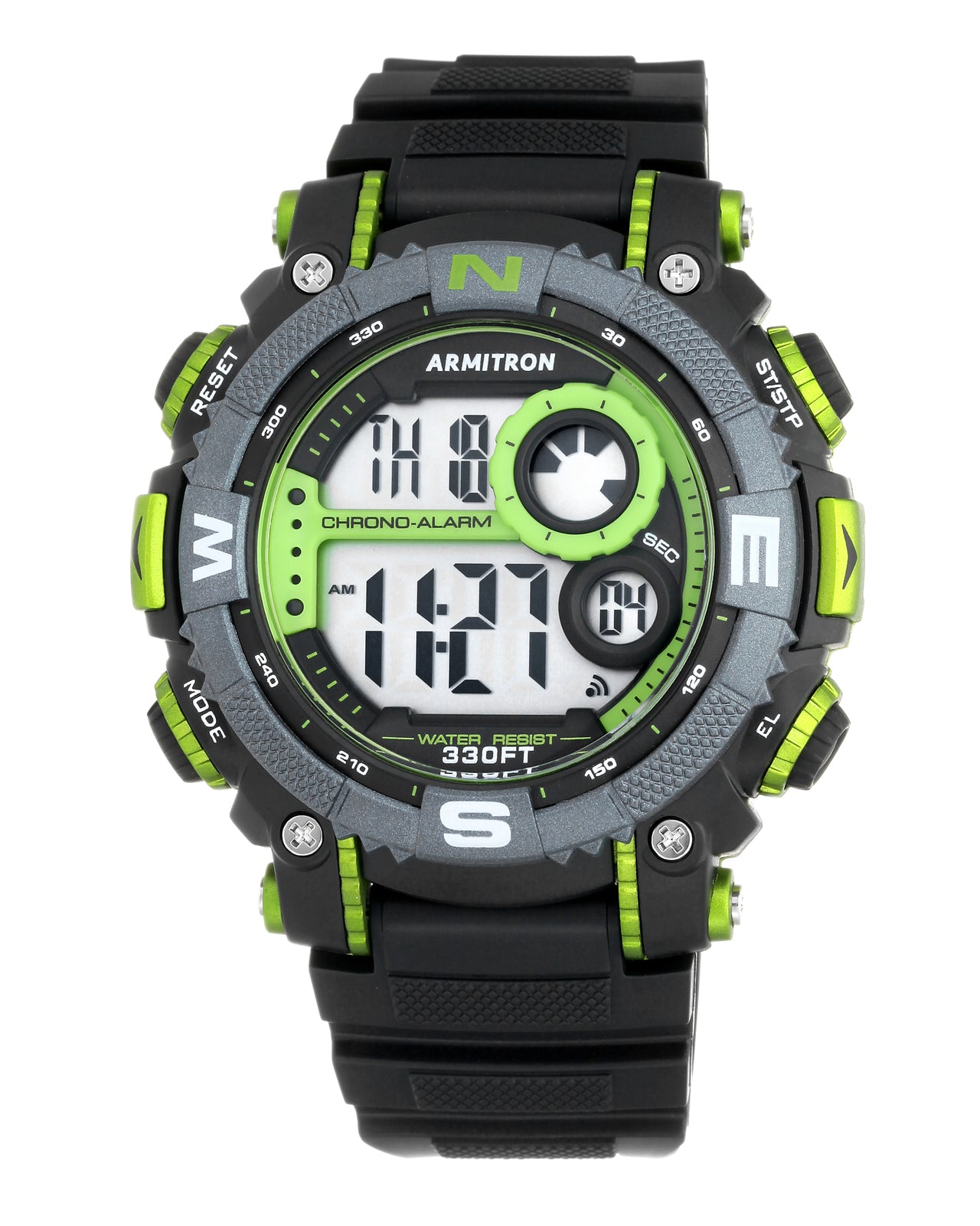 Armitron Sport Men's Digital Chronograph Resin Strap Watch 40/8284LGN-Armitron