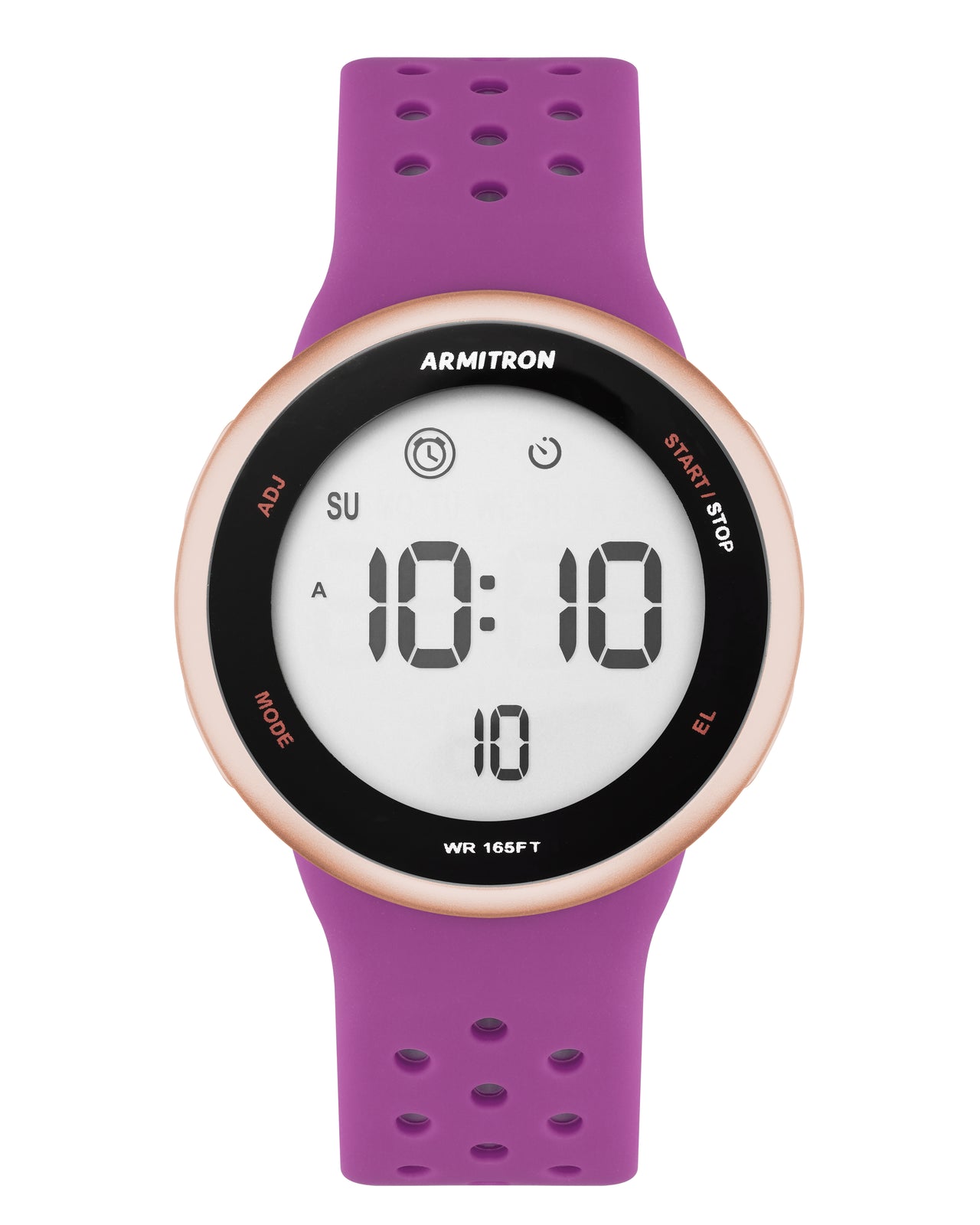 Armitron Sport Women's Digital Chronograph Silicone Strap Watch 40/8423RPL-Armitron