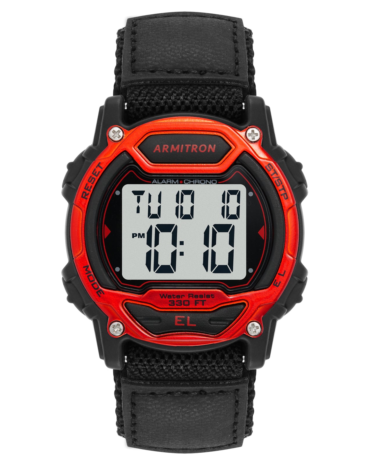 Armitron Sport Unisex Digital Chronograph Nylon Strap Watch 45/7004RED-Armitron