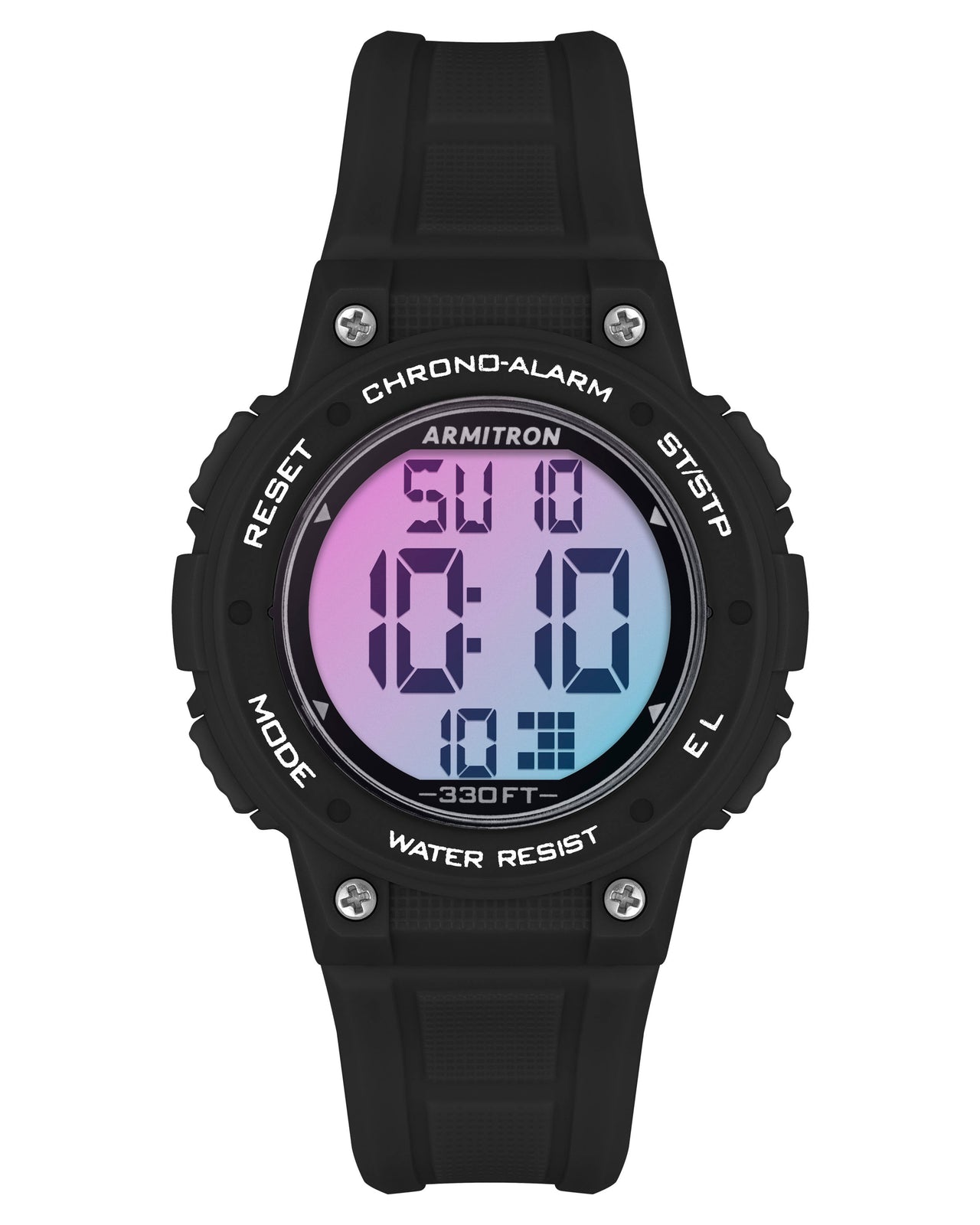 Armitron Sport Women's Digital Chronograph Resin Strap Watch 45/7086RBK-Armitron