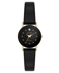 Thumbnail for Armitron Women's Genuine Diamond Dial Leather Strap Watch 75/2447BLK-Armitron