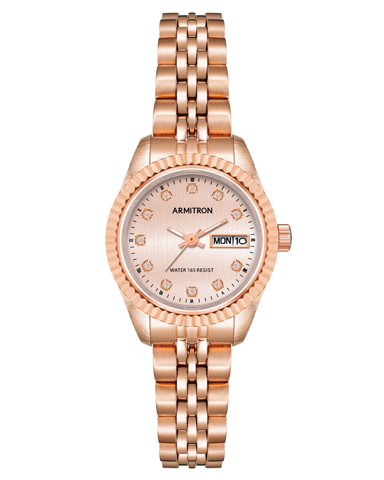 Armitron Women's Day/Date Crystal Accented Dial Bracelet Watch 75/2475RGRG-Armitron