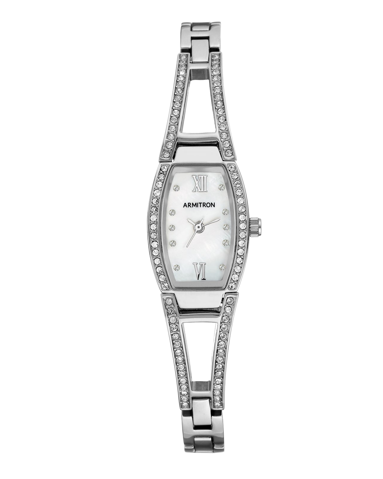 Armitron Women's Swarovski Crystal Accented Bangle Watch 75/3531MPSV-Armitron