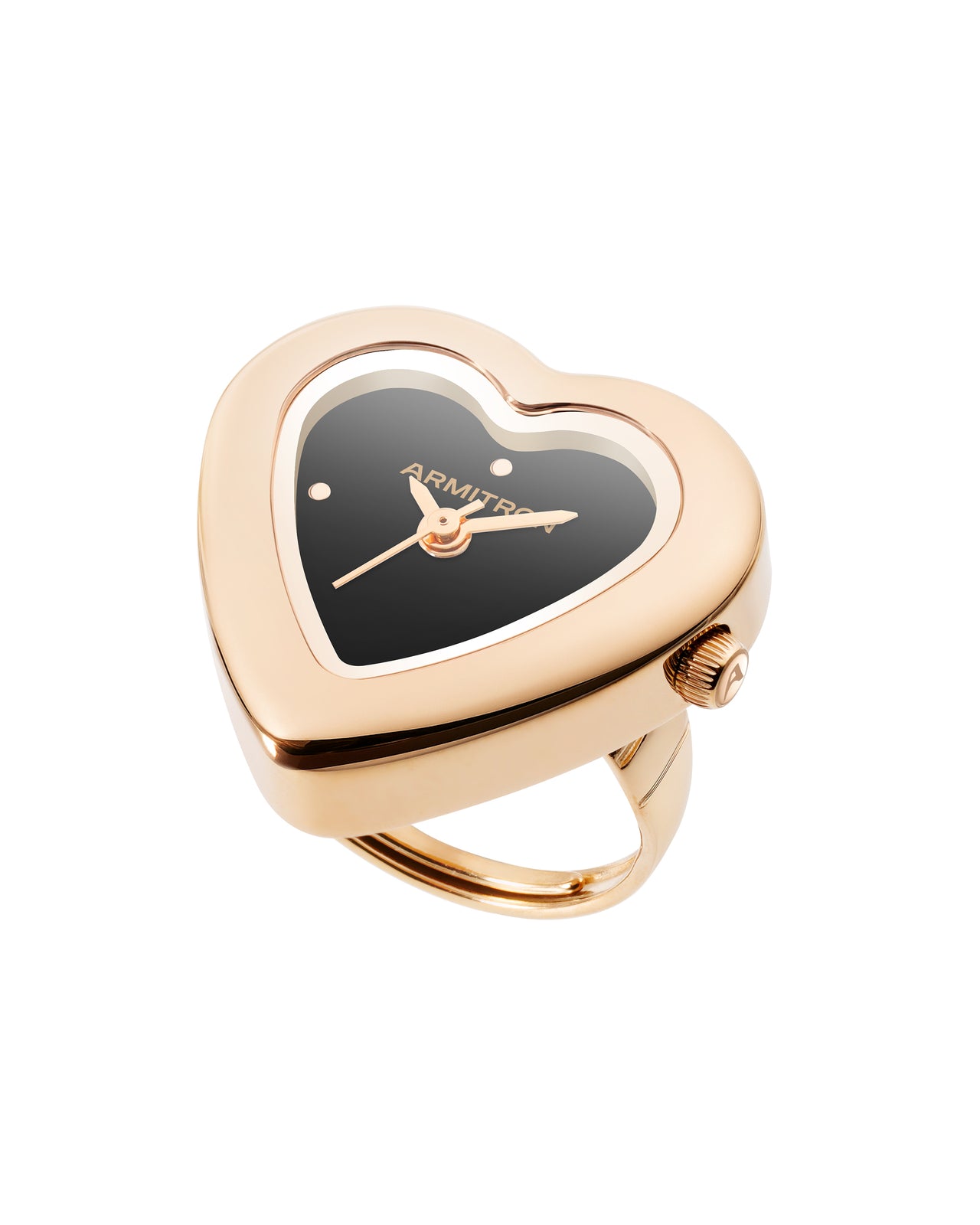 Heart Ring™ | 22mm, Rose Gold, Black Glossy-Accessories-Armitron