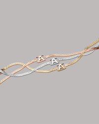Thumbnail for Herringbone & Logo Bracelet™ | Rose Gold