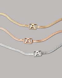 Thumbnail for Herringbone & Logo Bracelet™ | Rose Gold