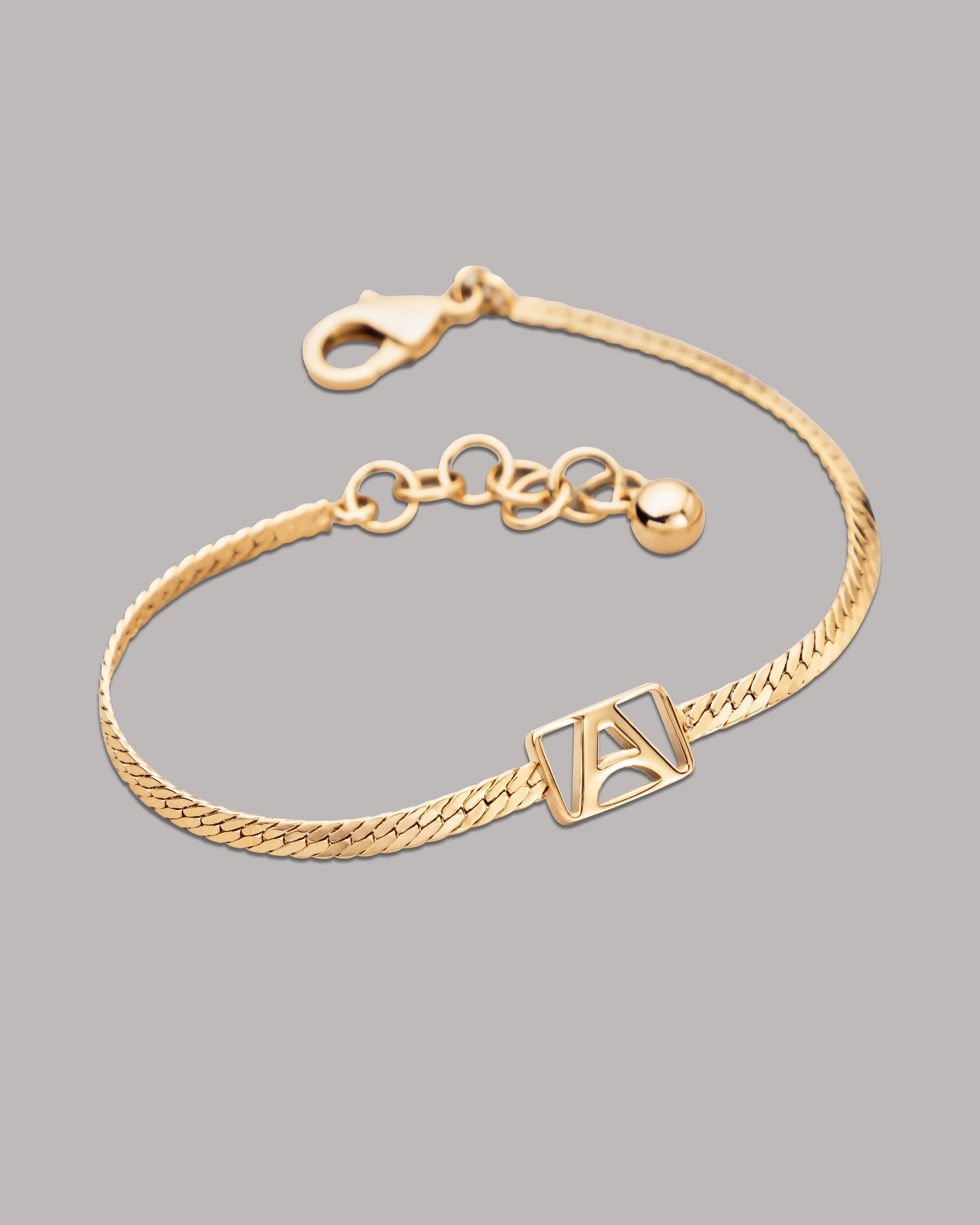 Herringbone & Logo Bracelet™ | Rose Gold