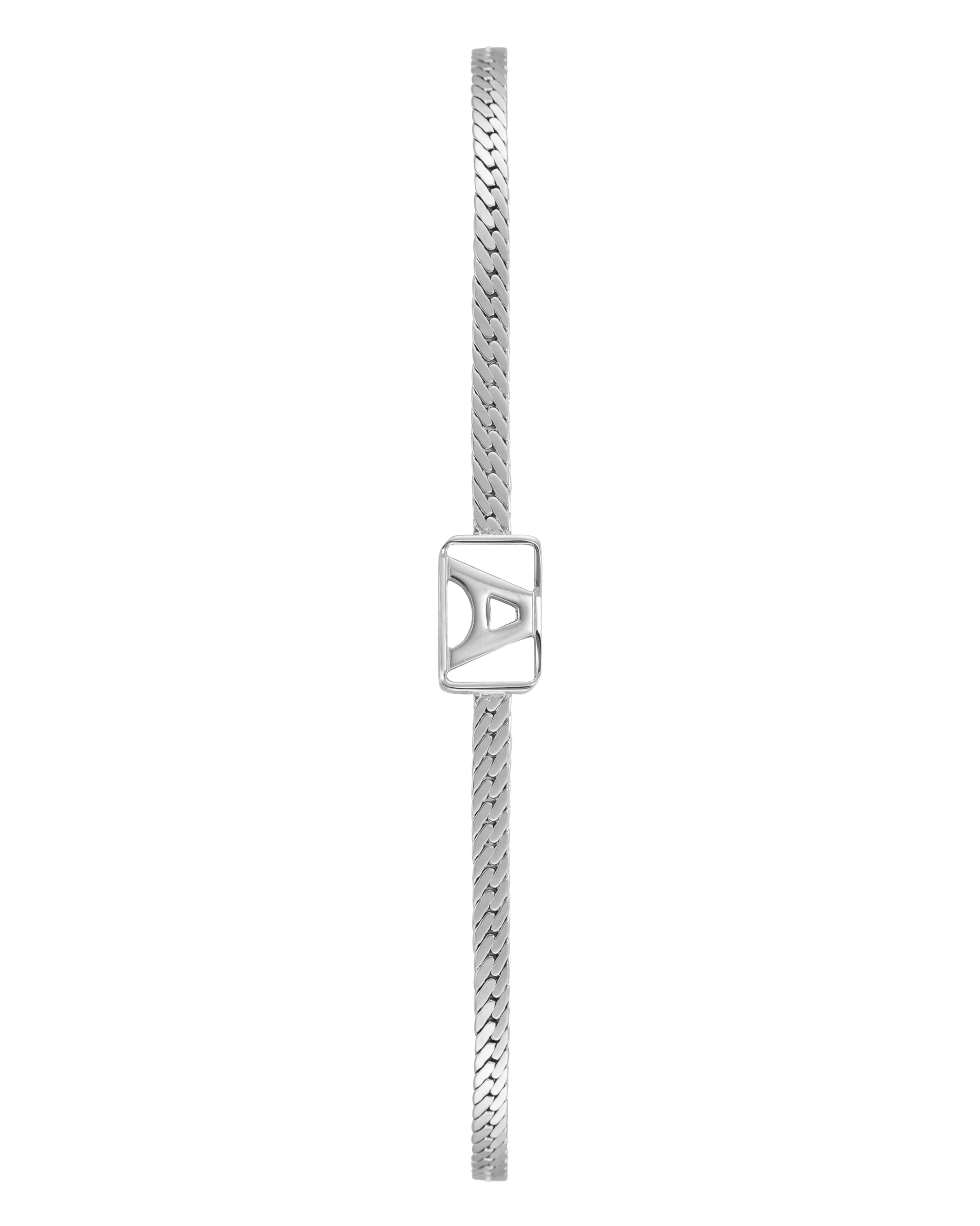 Herringbone & Logo Bracelet™ | Silver-Accessories-Armitron
