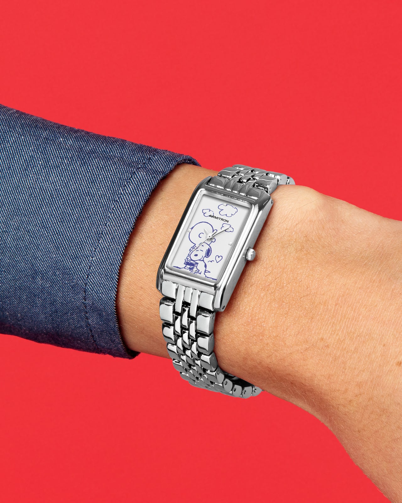 Armitron x Peanuts: Charlie Brown’s Embrace | 20mm, Peanuts Silver-Women-Armitron