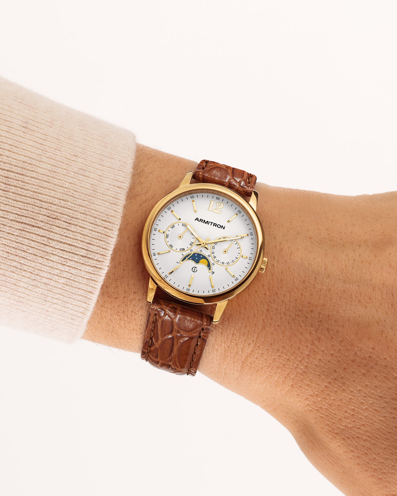 Eugen™ | 42mm, Brown Leather-Men-Armitron