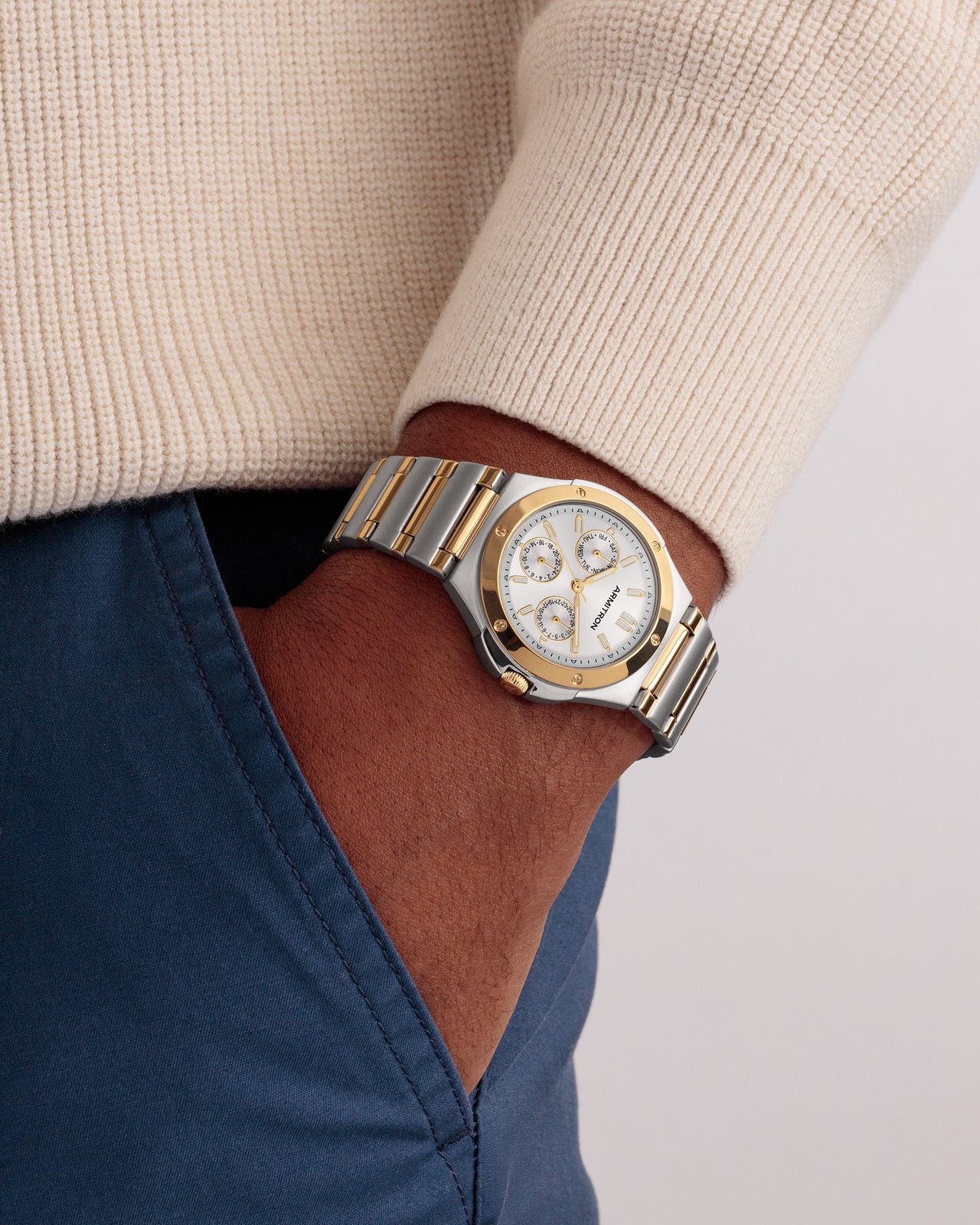 Parker™ | 38mm, Silver/Gold-Men-Armitron