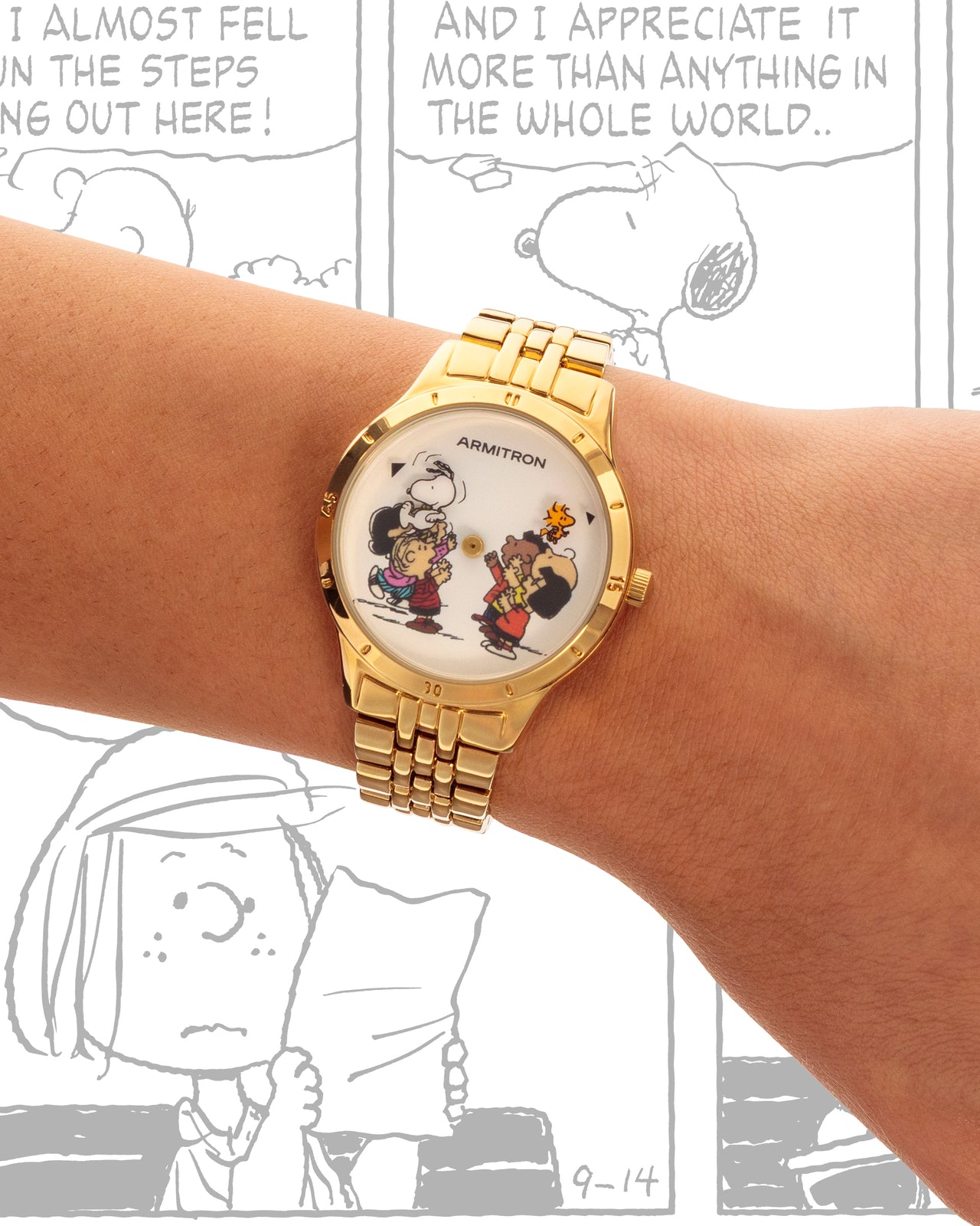 Armitron x Peanuts: Time to Celebrate | 34mm, Peanuts Gold-Women-Armitron