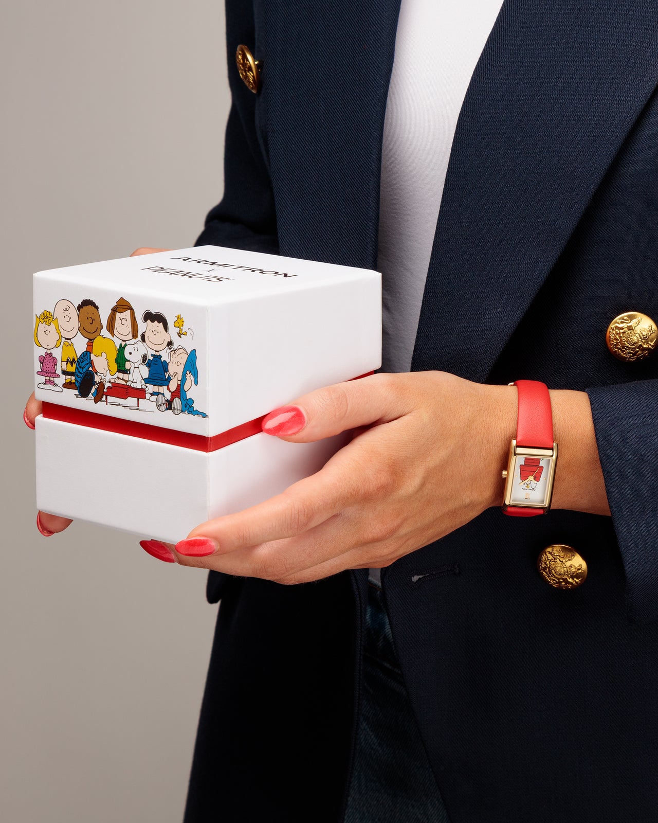 Armitron x Peanuts: The Lookout | 36mm, Peanuts Red/Gold-Men-Armitron