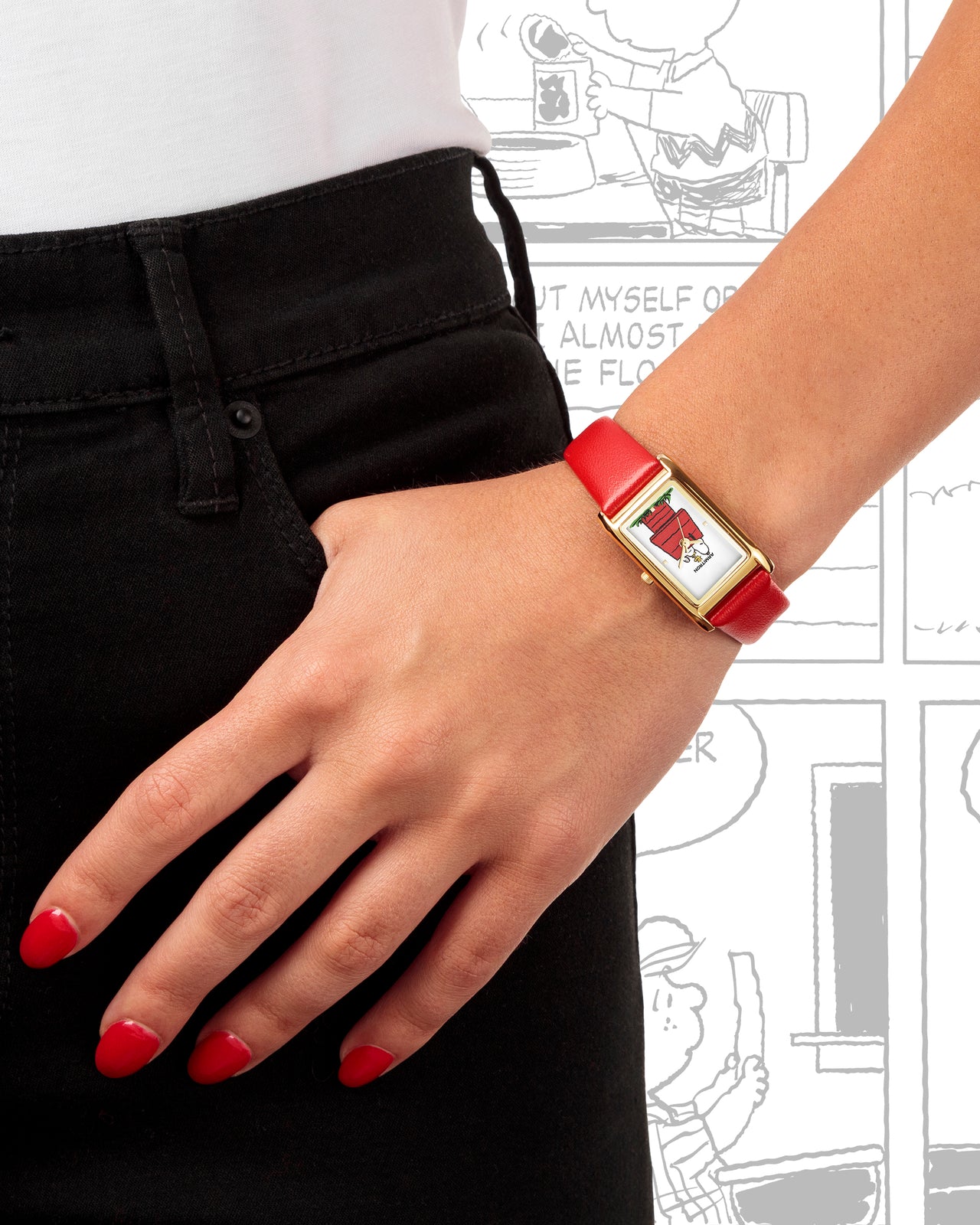 Armitron x Peanuts: The Lookout | 36mm, Peanuts Red/Gold-Men-Armitron