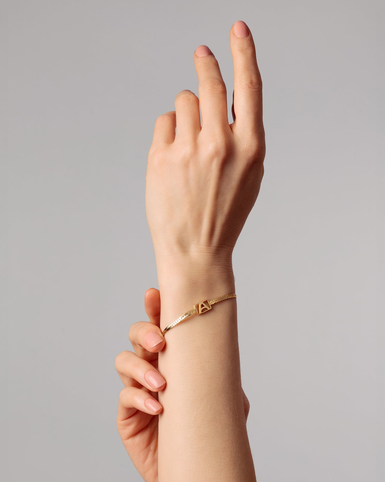 Herringbone & Logo Bracelet™ | Rose Gold