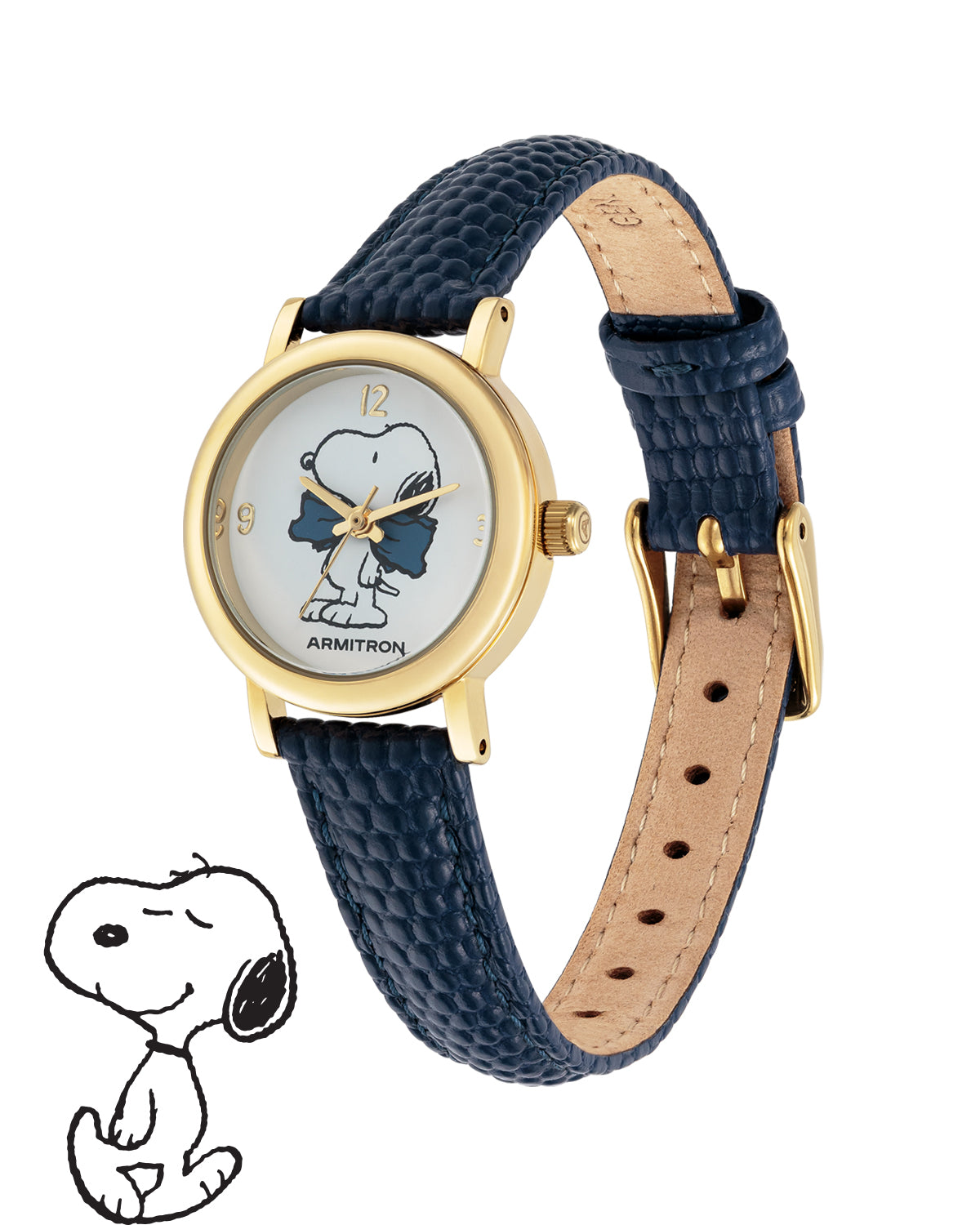 Armitron x Peanuts: Dressed to the Nines | 24mm, Peanuts Navy/Gold-Women-Armitron