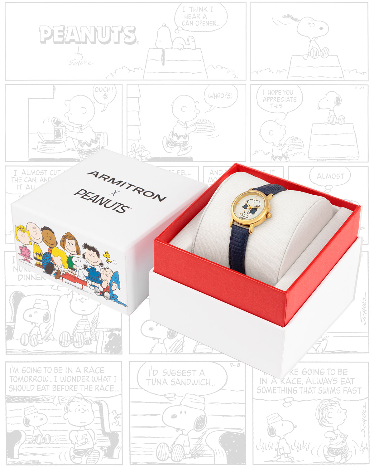 Armitron x Peanuts: Dressed to the Nines | 24mm, Peanuts Navy/Gold-Women-Armitron