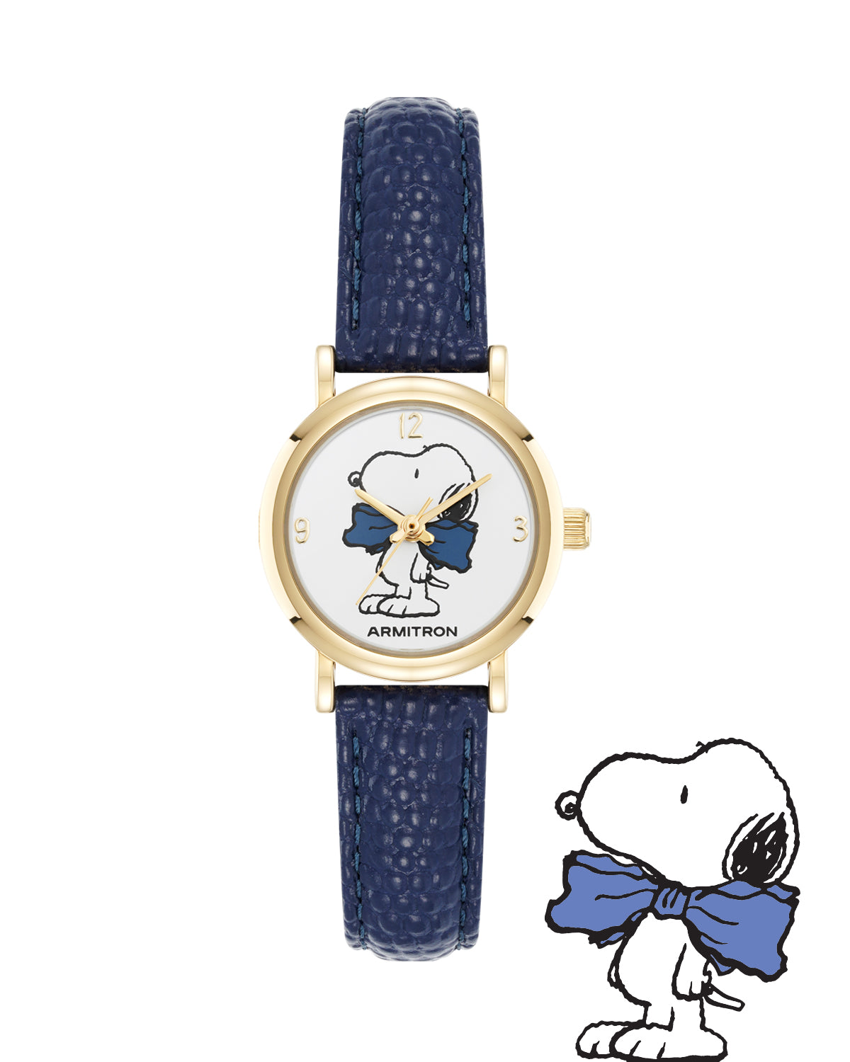Armitron x Peanuts: Dressed to the Nines | 24mm, Peanuts Navy/Gold-Women-Armitron