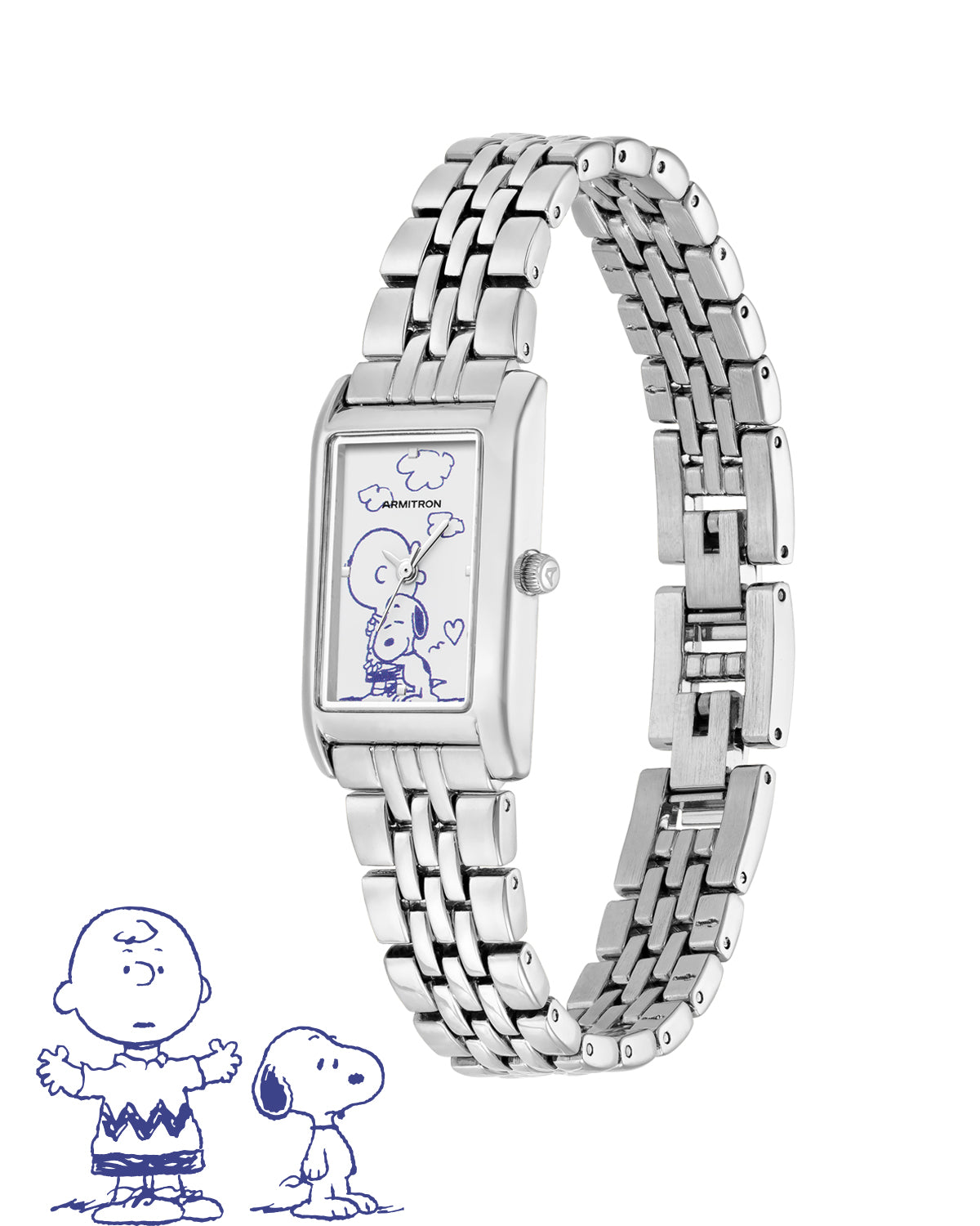 Armitron x Peanuts: Charlie’s Embrace | 20mm, Peanuts Silver-Women-Armitron