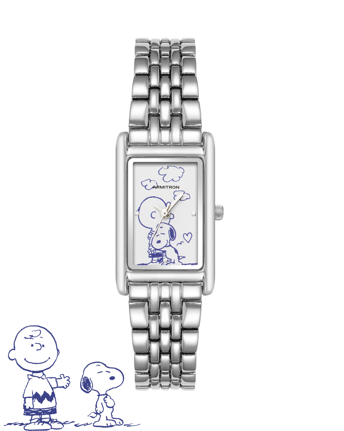 Armitron x Peanuts: Charlie’s Embrace | 20mm, Peanuts Silver-Women-Armitron