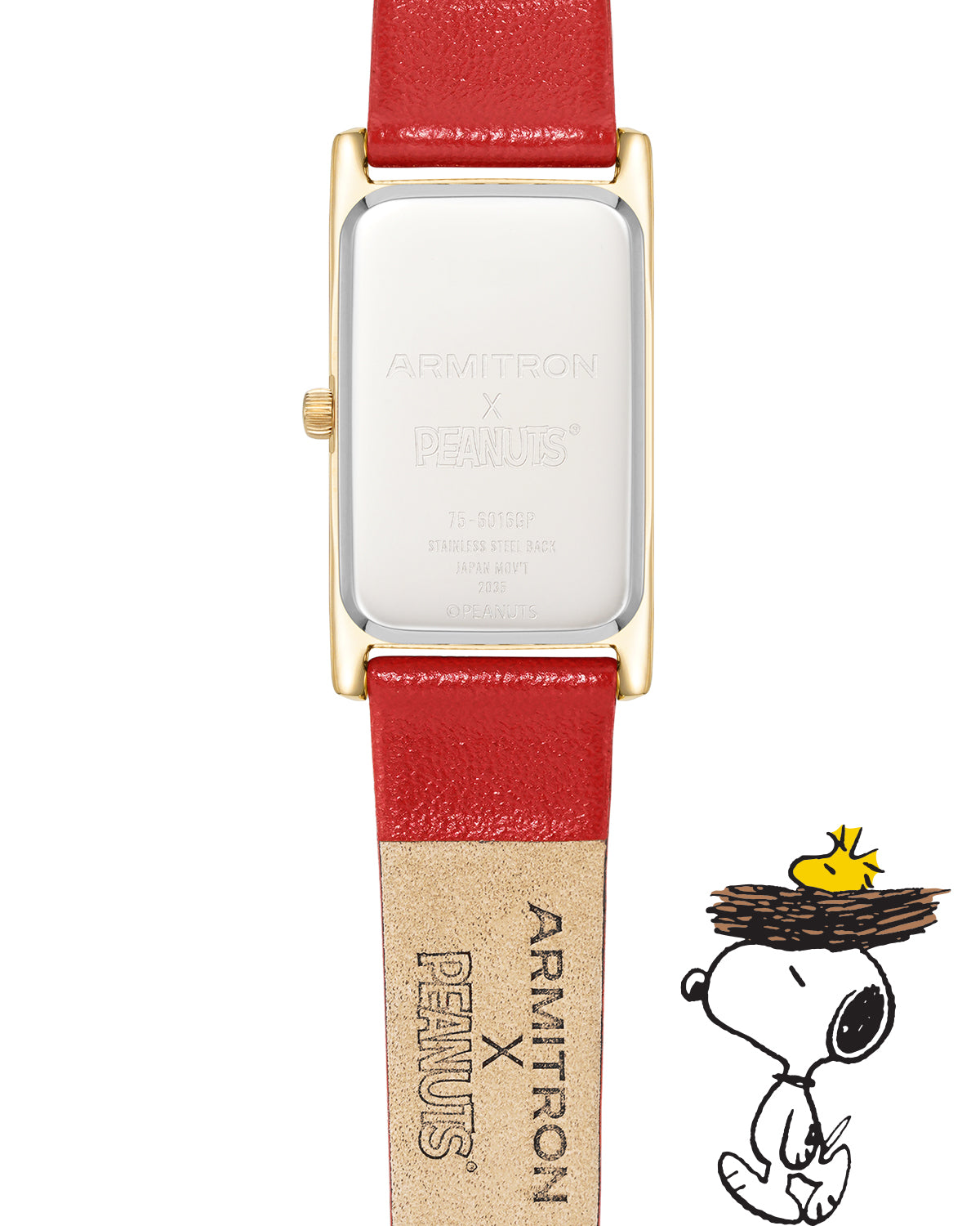 Armitron x Peanuts: The Lookout | 36mm, Peanuts Red/Gold-Men-Armitron