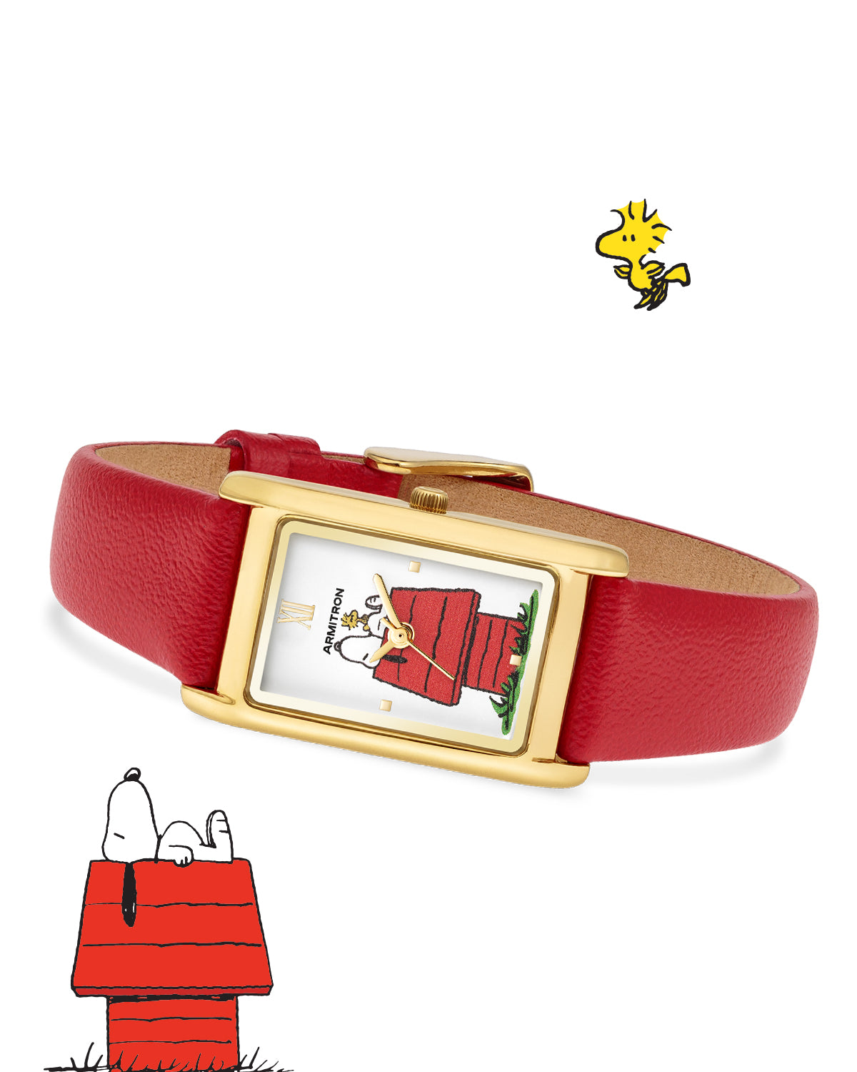 Armitron x Peanuts: The Lookout | 36mm, Peanuts Red/Gold-Men-Armitron