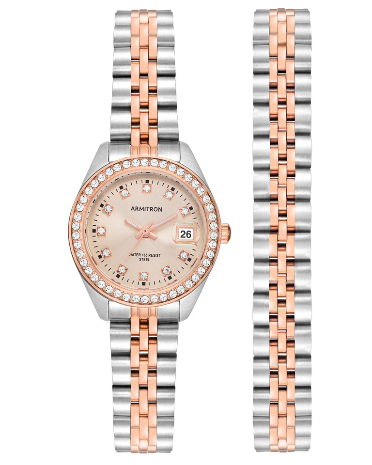 Two Tone Armitron Female Watch Two Tone Armitron Watch Womens